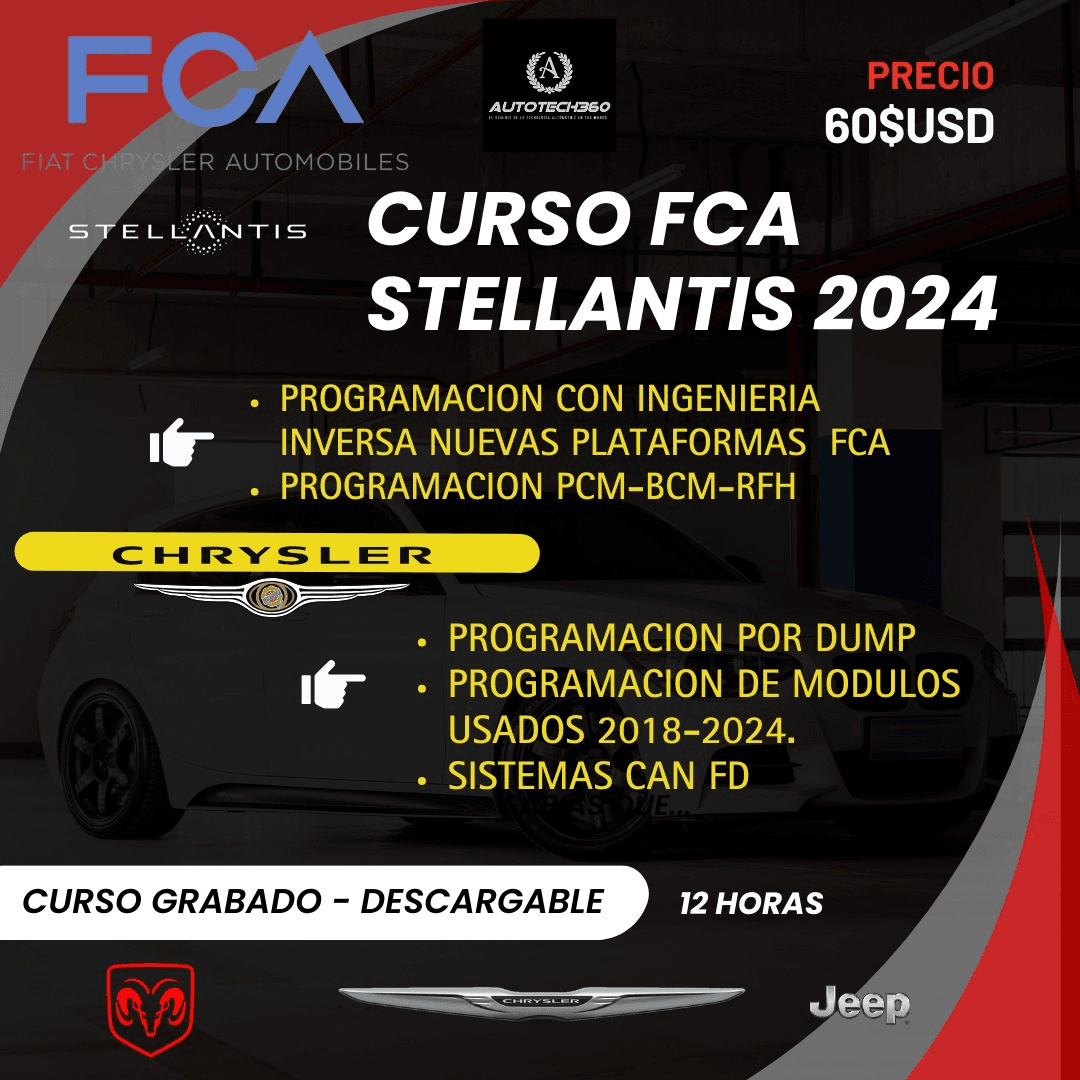 Curso Chrysler, Jeep, Dodge, FCA, Stellantis 2024