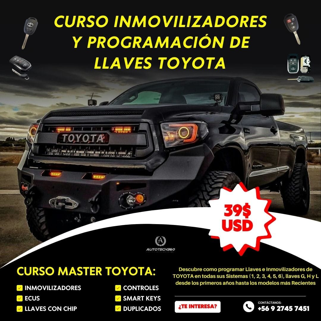 Curso inmovilizadores y programación de llaves toyota