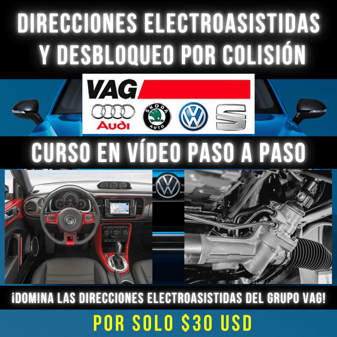 Curso de Direcciones Electroasistidas y Desbloqueo por Colisión en Vehículos del Grupo VAG