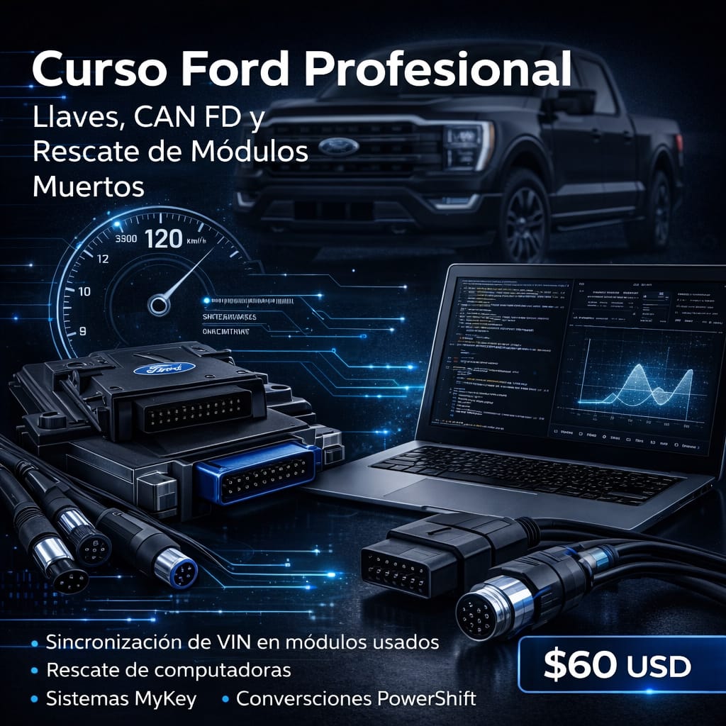 Curso Ford Profesional: Llaves, CAN FD y Rescate de Módulos Muertos
